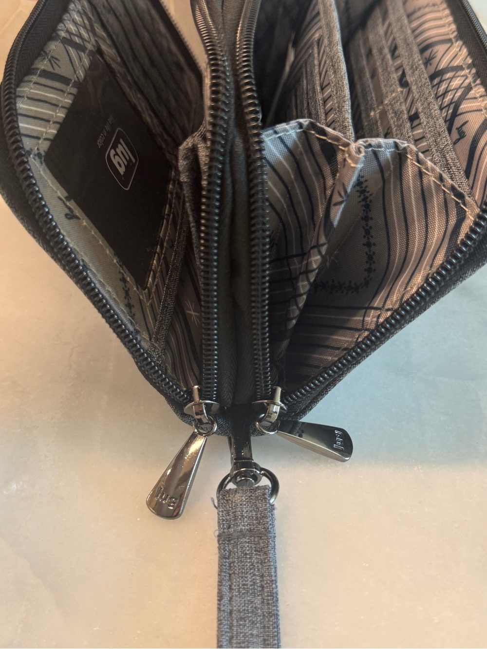 Lug Gray Splits XL RFID Wallet NWOT - Picture 7 of 11